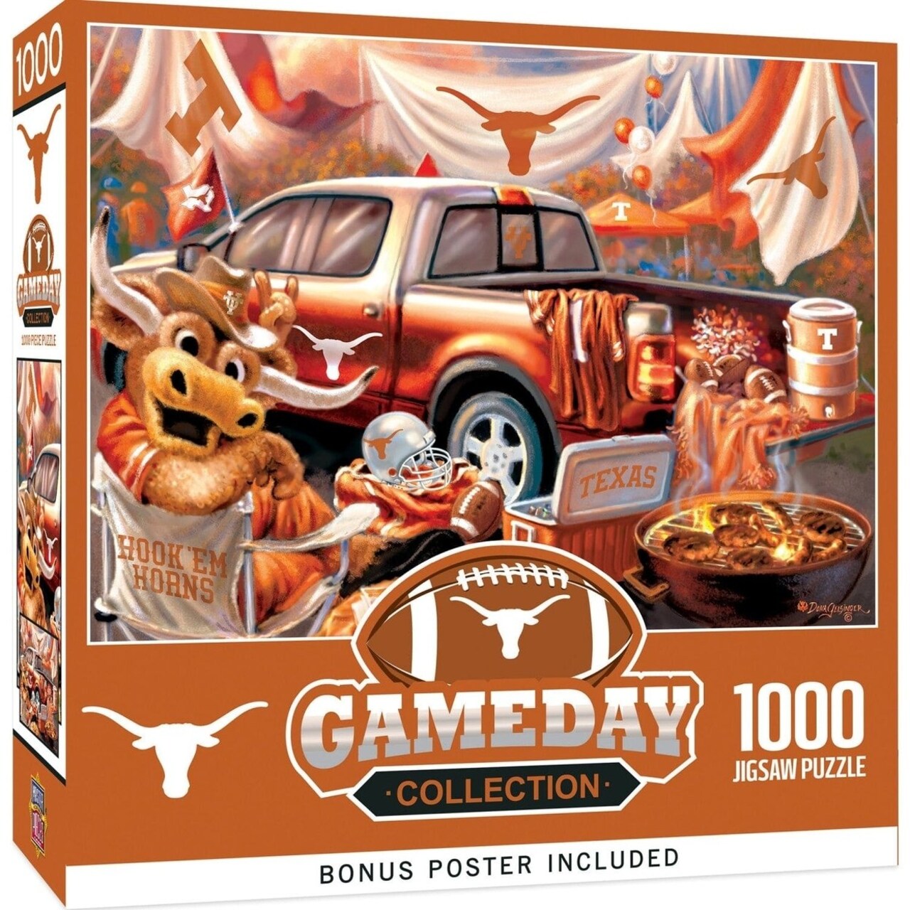 Texas Longhorns 1000 Piece Jigsaw Puzzle Ncaa 19.25 X 26.75 Recycled Material
